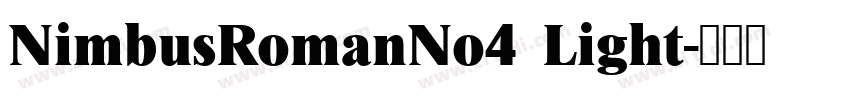 NimbusRomanNo4 Light字体转换